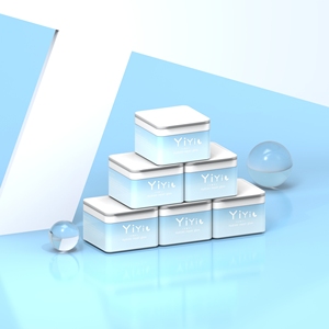 Bán buôn Fancy phong cách Cube con kháng bao bì vuông Glass container Jar tùy chỉnh 35 gam hoa vuông con kháng Jar - Product Image 2