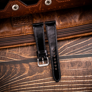Bracelet de montre de luxe en cuir Buttero deux pièces fait à la main 18mm - 22mm pour hommes meilleur prix fabriqué au Vietnam - Product Image 5