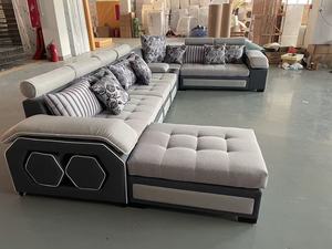 Sofá Moderno Marrón con Funciones, Diseño Contemporáneo, Tapizado en Tela para Sala de Estar, Relleno de Esponja 619 #   Diseño Moderno y Elegante - Product Image 5