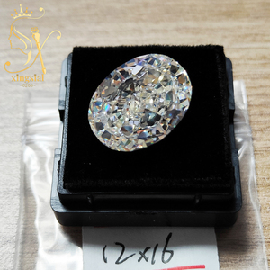 XINGSIAL 3*5毫米13 * 18毫米8A白色D G彩色锆石松散锆石合成钻石宝石椭圆形碎冰切割立方氧化锆 - Product Image 4