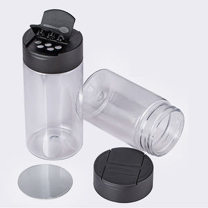 Frascos Redondos <span class=keywords><strong>de</strong></span> Plástico para <span class=keywords><strong>Especias</strong></span> <span class=keywords><strong>de</strong></span> 8oz/250ml con Tapas Abatibles, Botellas Transparentes <span class=keywords><strong>de</strong></span> PET para <span class=keywords><strong>Condimentos</strong></span>, Envases con Dosificador para Pimienta en Rodajas - Product Image 4