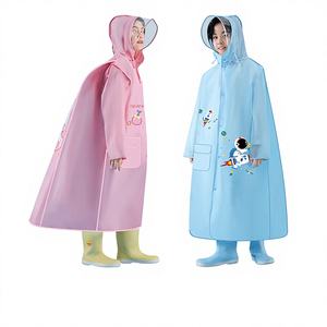 Impermeable Infantil con Correa para Mochila, Diseñado para Proteger a Estudiantes de Primaria y Secundaria de Lluvias Intensas - Product Image 1