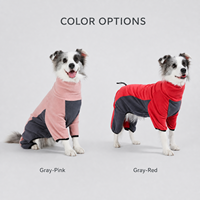 Combinaison polaire solide double face pour grand chien, pyjama thermique chaud à 4 pattes, vêtements d'hiver réglables à col montant