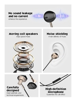 LDNIO HP09 Casque stéréo filaire de haute qualité Écouteurs intra-auriculaires avec microphone Écouteurs de jeu intra-auriculaires