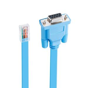 DB9-RJ45コンソールケーブルCiscoデバイス管理シリアルアダプター (6フィート、青) - Product Image 5