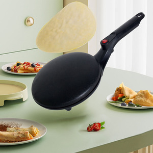 Mini crêpière antiadhésive 110V, appareil électrique à crêpes avec fonction pour les rouleaux de printemps, pour usage domestique - Product Image 2
