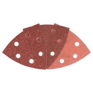 BOSCH - 2609256A54 Juego de hojas de lijado para lijadora Delta 93mm (6 uds.) -EAN 3165140614702 ABRASIVOS PAPELES ABRASIVOS - Product Image 1