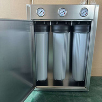 Système de filtration d'eau pour toute la maison à 3 étapes, en acier inoxydable, Big Blue 20" x 4.5", triple boîtier, 3 manomètres, 1" BSP, en stock AU