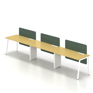 モジュラー商業シンプル家具ワークステーション6人用デスクワークオフィスグループテーブル