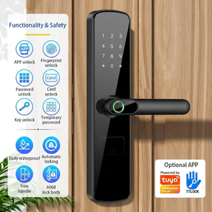 <span class=keywords><strong>Serratura</strong></span> Intelligente WiFi Tuya con Impronta Digitale, Compatibile con Assistente Vocale, per Porte in Alluminio/Acciaio/Ottone/Legno, Impermeabile - Product Image 2