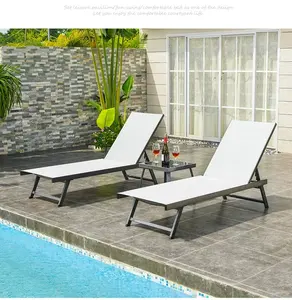 Offre Spéciale moderne <span class=keywords><strong>pliable</strong></span> extérieur méridienne jardin patio meubles en aluminium loisirs chaise longue pour piscine côté plage <span class=keywords><strong>transat</strong></span> - Product Image 2