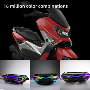 Luz Trasera RGB para Motocicleta con Control por Aplicación y Señales de Giro, Accesorios para <span class=keywords><strong>YAMAHA</strong></span> Nmax <span class=keywords><strong>155</strong></span> V2 <span class=keywords><strong>2020</strong></span> - Product Image 1