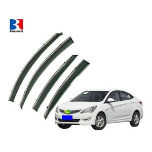 Déflecteur d'injection PC+ACIER INOXYDABLE pour HYUNDAI VERNA/SOLARIS 2010-2022, visière de fenêtre de porte simple commande - Product Image 1