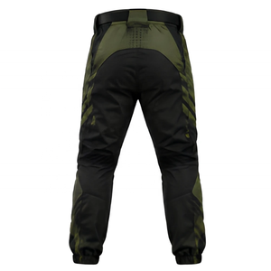 Pantalon de protection pour paintball - Noir Olive-Green - Tissu Oxford - Vêtements d'activités de plein air - Coupe universelle - Design respirant et rembourré - Product Image 2