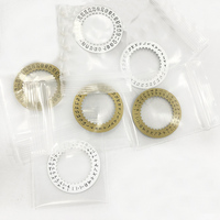 Accessoires de montre compatibles avec mouvement 3135, disque de calendrier domestique, ouverture rétro, calendrier original blanc doré