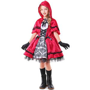 Costume de cosplay pour enfants Le <span class=keywords><strong>Petit</strong></span> <span class=keywords><strong>Chaperon</strong></span> <span class=keywords><strong>Rouge</strong></span>, robe de princesse, manteau, cape, costume d'Halloween, déguisement pour enfants - Product Image 3