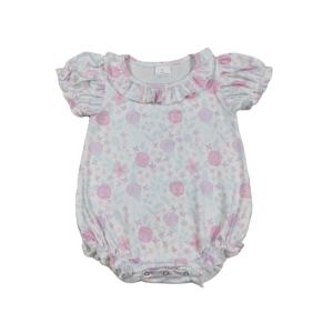 RTS Ropa para Bebés Niñas con Estampado Floral, Pelele Tipo Burbuja Casual para Recién Nacidos, con Cremallera Oculta, 95% Algodón 5% Elastano, Tejido Peinado, Venta al por Mayor - Product Image 1