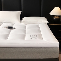 Surmatelas personnalisé pour lit simple, double, queen ou king size, couleur blanche, surmatelas d'hôtel, surmatelas matelassé doux