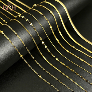 18K PVD 금도금 쿠반 체인 목걸이 피가로 힙합 쿠반 스테인리스 스틸 목걸이 - Product Image 2