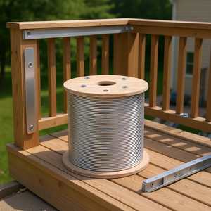 Câble en acier inoxydable 304, 1/4 pouce, 7 x 19 brins, 200 pieds, pour balustrade, garde-corps, terrasse, projets de bricolage - Product Image 2