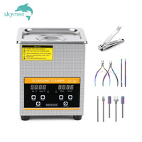 Nettoyeur à ultrasons Skymen ODM 2L pour outils à ongles, commande en gros, petit nettoyeur à ultrasons numérique pour bijoux, injecteurs métalliques à tête imprimée