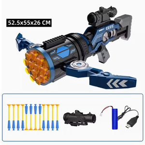 Juguete de ballesta eléctrica de 12 disparos con dardos de espuma suave y alcance de aumento <span class=keywords><strong>4X</strong></span>, lanzador de dardos de espuma, divertido juego de disparos al aire libre para niños - Product Image 3