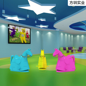 Silla Infantil de Plástico con Forma de Caballo, Muebles Duraderos para Jardín de Niños - Product Image 4