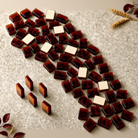 Set Mahjong Amerika Tema Cranberry Smoke untuk Liburan Thanksgiving dengan Rak, Penggeser, Alas, dan Kotak untuk Program Hadiah