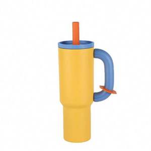 <b>40Oz</b> Custom <b>Tumbler</b> | Stainless Steel Insulated Mug <b>With</b> <b>Handle</b> & Leakproof Lid | Vibrant Colors & Logo Printing - Product Image 5