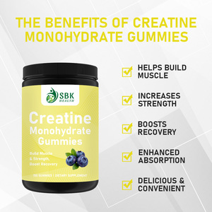 Top Quality Pre Workout <b>Gummy</b> <b>Candy</b> Muscle Builder 5g Creatine Monohydrate Gummies for Energy Management Blueberry Flavor - Product Image 4
