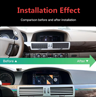 Lecteur DVD de voiture GPS Android 13 8,8 pouces avec CarPlay pour BMW Série 7 E65/E66 2005-2009, écran tactile IPS, Android Auto Multi