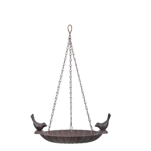 Mangeoire à oiseaux en fonte robuste, suspendue, décorative, ornements de <span class=keywords><strong>jardin</strong></span>, station pour oiseaux en <span class=keywords><strong>métal</strong></span> avec décorations pour oiseaux - Product Image 4