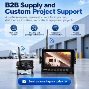 Wireless Backup Camera System 7 Inch IPS Monitor 1920x1080 Wireless Rearview Camera Reversing Aid Split Screen for Car Truck RV - Product Image 6