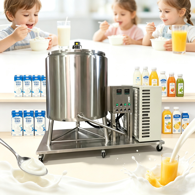 500L Compressor Cooling Milk Pasteurizer Industrial Dairy Machine for Milk Ice Cream Pasteurization