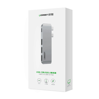 Adaptadores USB UGREEN 4 en 1, Tipo C a USB 3.0 Hub con 4 Puertos USB A 3.0, Velocidad de Transmisión de 5 Gbps