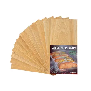 Zedernholz-Grill bretter-12er Pack, BBQ Smoke Board Zedern bretter zum Grillen, Grill Zedern bretter