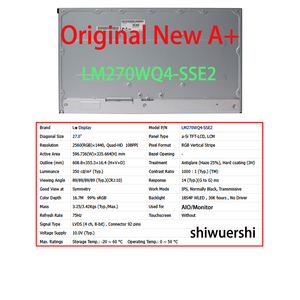 จอ LCD แท้ใหม่เกรด A+ ขนาด 27 นิ้ว รุ่น LM270WQ4 <span class=keywords><strong>SSC4</strong></span> SSE1 SSE2 SSG1 SSH1 SSK1 SSM1 S1C4 SSC2 สำหรับเปลี่ยนจอคอมพิวเตอร์ออลอินวัน - Product Image 4
