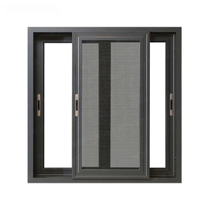 Finestra Scorrevole in Lega di Alluminio dal Design Moderno con Taglio Termico, Vetro Insonorizzato <span class=keywords><strong>e</strong></span> Impermeabile, Zanzariera per Casa - Product Image 1