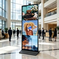 Écran LCD vertical 4K UHD de 70 pouces pour affichage numérique, totem Android Wi-Fi d'intérieur pour centre commercial, hôtel, commerce de détail, affichage commercial
