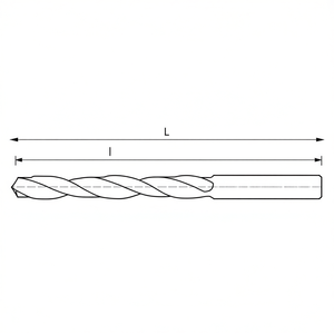 Broca Helicoidal Cilíndrica Fervi, Longitud L, Diámetro I - Product Image 2
