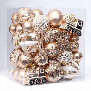 Boules de Noël artificielles personnalisées, design coloré, décorations suspendues, 6 cm, ensemble de boules, décoration de Noël, matériau HIPS - Product Image 5