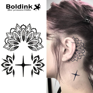 <span class=keywords><strong>Tatouage</strong></span> au jus de Jagua Boldink personnalisé, réaliste, motif fleur de mandala, résistant à l'eau, longue durée (2 semaines) - Product Image 1