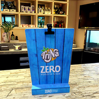 Publicité promotionnelle porte-menus en bois avec clip en métal