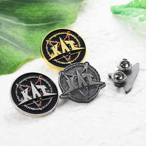 Set de pines de solapa de metal personalizados con logo 3D de pentagrama, de aleación esmaltada, estilo vintage, para chaqueta, mochila y sombrero, para fans del rock y mercancía de conciertos - Product Image 2
