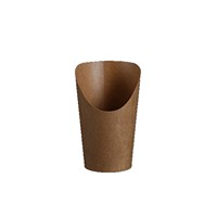 Gobelet jetable en papier kraft laminé pour frites, gobelet à œufs personnalisé, gobelet oblique, gobelet épaissi pour glaces et snacks, diamètre du gobelet