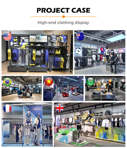 Espositore da banco autoportante in metallo moderno e personalizzato per <span class=keywords><strong>negozi</strong></span> di <span class=keywords><strong>abbigliamento</strong></span> <span class=keywords><strong>sportivo</strong></span> e di design - Produzione Dy Factory - Product Image 2