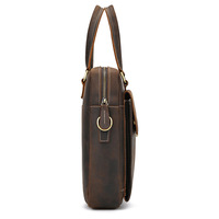 Sac de transport professionnel en cuir véritable pleine fleur pour homme, mallette pour ordinateur portable 14 pouces, idéal pour les trajets quotidiens
