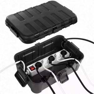 Boîte électrique extérieure grande capacité, étanche, avec couvercle pour rallonge, protection contre les intempéries pour prises extérieures - Product Image 1