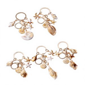 Porte-clés Coquillage Tropical Fait Main, Artisanat de Coquillages, Thème Océan, Cadeau de Plage, Vente en Gros, Souvenir, Fabricant - Product Image 1