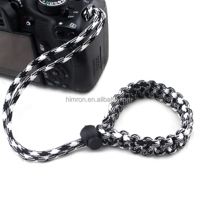 Outdoors Nylon Rope Weave Hand Safety Wrist Strap Adjustable 550 Paracord Camera Wrist Strap